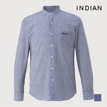 인디안 INDIAN 차이나 스트라이프 프린트 셔츠_MITNLYM2301