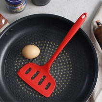 뒤집개 계란말이 생선 실리콘 전부치기 파전뒤집개, 레드