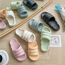 바른닥터 층간소음 방지 슬리퍼 뚱카롱 마카롱 구름 슬리퍼 사무실 산후조리원 EVA 쿠션 실내화 거실화, 블랙, 1개