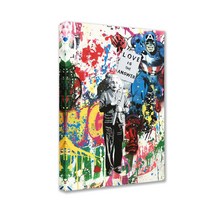 CNTCSM 유명인의 낙서 캔버스 그림 신인작가 그림 사무실액자, 05