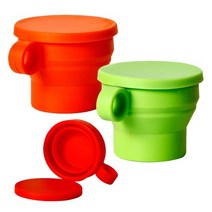 32465-다용도 실리콘컵(색상선택)접이식 휴대용 MT-952 접는컵 여행 등산 낚시 아웃도어 자모선물, 그린