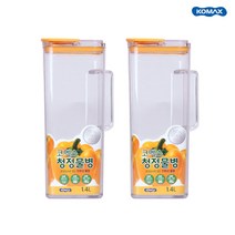 코멕스 클로켄 청정물병 1.4Lx2개 트라이탄 대용량, 01.클로켄 청정물병 1.4L 옐로우 X 2개