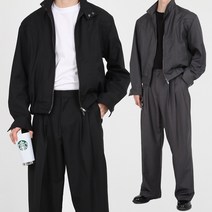 멋픽 남자 봄 오버핏 크롭 헌팅 자켓 블루종 캐주얼 숏 자켓