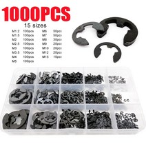 평와셔 와셔 와샤 풀림방지 5801000pcs 와셔 m1.2 m15 블랙 탄소강 외부, 580pcs m1.5-m10
