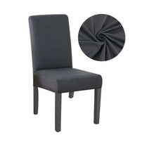 예식장의자 커버 연회장 웨딩홀 흰색 리본 혼주의자 1/2/4/6/8 개 스트레치 의자 식당 스판덱스 슬립 탄성 케이스 주방 연회, [05] 8 pieces, [12] grey