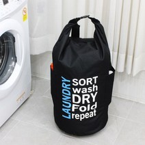 프로메이드 빨래바구니 가방형, 1개, 블랙