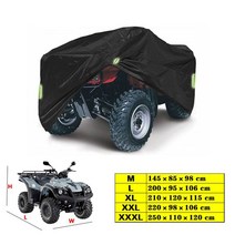 유니버설 블랙 190T 오토바이 방수 커버 쿼드 바이크 ATV FOR POLARIS 혼다 야마하 스즈키 크기 M L XL 2XL 3XL, Black