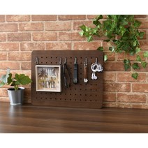 [야마젠] 펀칭 보드 (유공 보드) 레귤러 (325 × 435 × 20mm) 구멍 직경 5.5mm (구멍 피치 30mm) 후크 7 개 포함 완성품 브라운 AKB-3344 (BR)