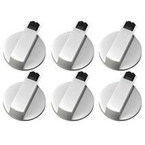 스토브 요리기구 손잡이 오븐 손잡이 6PCS 아연 합금 6mm 유니버설 실버 가스 레인지 컨트롤 노브 어댑터 오븐 로터리 스위치 요리 표면 제어 자물쇠, 하나, 보여진 바와 같이