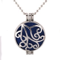 새로운 아로마 만화경 레트로 목걸이 골동품 로켓 펜던트 자기 향수 에센셜 오일 디퓨저 테라피 쥬얼리, 21 1Pcs