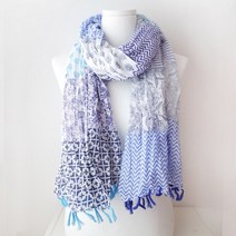 더뷰렛 몰디브 태슬스카프 보헤미안 에스닉 테슬 면 롱 여름 휴가 해변 비치 스카프