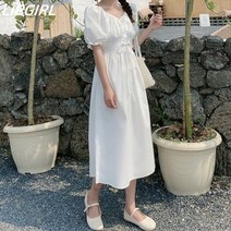 [립걸]리드 아일렛 퍼프롱원피스
