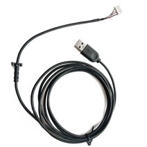 내구성있는 USB 소프트 마우스 케이블 라인 로그 시트 g402 마우스 용 전선, 검은색