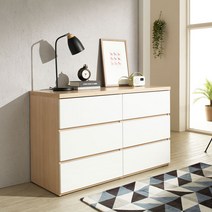 늘봄 3단 1200 와이드 서랍장 4color, 메이플아이보리