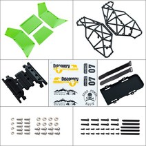 RC 자동차 부품 나일론 락 버기 롤 케이지 1.9 샤프트 튜브 프레임 섀시 키트 1/10 RC 크롤러 자동차 Gmade R1 축 카프라 1.9 S DIY 부품, 02 green