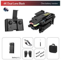 드론2022 Xt8 미니 4khd 픽셀 드론 Wifi Fpv 공기 압력 고정 고도 Led 라이트 Rc Quadcopter 헬리콥터 선물, black 1 battery