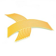 16 스트립 휠 스티커 림 자전거 오토바이 혼다 블랙 스피릿 PCX 125 CBR600F 호넷, 07 YELLOW