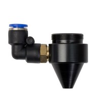 Air Nozzle Diameter 18mm FL38.1mm for Laser Head at CO2 Laser Cutting Machine, 02 Nozzle with Fitting