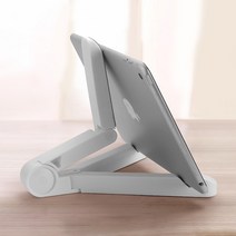 삼각 와이 거치대 휴대용 접이식 삼각대 태블릿PC 아이패드 각도 조절 스탠드형, 화이트