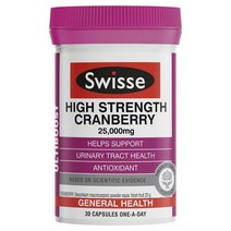 스위스 고함량 크랜베리 25000mg 30캡슐 / Swisse High Strength Cranberry 25000mg 30, 수량
