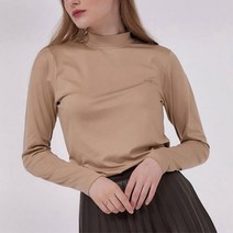 여성 하프넥 기모 골프웨어이너 긴팔티 여성골프티셔츠 골프웨어티셔츠 라운딩패션 봄