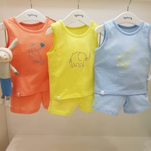 아가방 23 여름 베이비페어! 컬러에 반하도다 찐 여름 이뻐이뻐 구멍뿅 펀칭면 민소매 상하세트! 무더운 여름 시원하게 상하복처럼 쉬운 외출복처럼! 실내복 런닝으로도 이거 찐