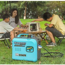 론신 가솔린 발전기 저소음 인버터 2/3kw 가정용, 리모콘 3850W 전동 + 수동 풀 /45kg