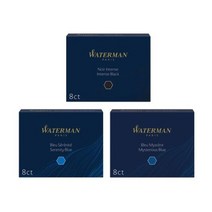 워터맨 카트리지 8ct 고급펜 만년필 잉크 고급필기구, 서울타임즈♬ 본상품선택, 서울타임즈♬ Intense Black, 서울타임즈♬ 본상품선택