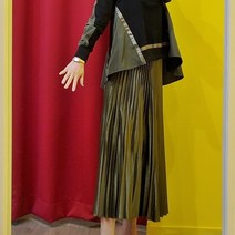 마랑 밴딩 펄 플리츠 롱 스커트