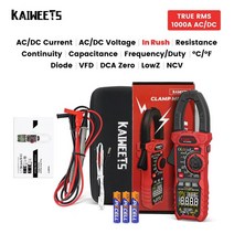 측정 측량도구 캘리퍼 노기스 KAIWEETS AC DC 디지털 클램프 미터 멀티 Pinza Amperimetrica True RMS 고정, 02 HT208D