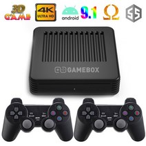 게임패드 박스 G11 무선 HD TV 셋톱 콘솔 64GB/128GB/256GB 안드로이드 9.0 및 Emuelec 4.5 PSP 용 듀얼, 01 EU, 03 256GB