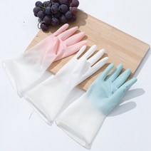 파스텔 미끄럼방지 니트릴 pvc 설거지 청소 욕실 라텍스 다용도 고무장갑, 1, 블루-M