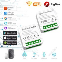 스마트 스위치 블루투스 지그비 미니 차단기 DIY 홈 1 2 34 갱 양방향 제어 모듈 알렉사 구글 앨리스로 작동, 04=WiFi10A4gang