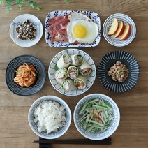 오반자이 블루밍 혼밥 식기 세트 8p, 리메이크_블루밍혼밥세트[8p]