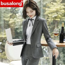 가을 겨울 긴 소매 여성정장세트 명품 세미 슈트 투피스 치마 면접 명품 스타일 오피스룩