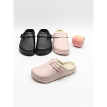 코지 여자 겨울철 양털안감 뽀글이 고무버클 뮬 슬리퍼