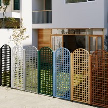 씽로드 컬러 아치 원목 전원주택 마당 목재 나무 화단 밭 울타리 경계 대문 정원 데코 인테리어, 단일사이즈, 180x60 화이트