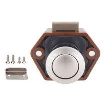 캠핑카 카라반 용품 캠핑 1 pc 직경 20mm 푸시 잠금 rv 캐러밴 보트 서랍 래치 버튼 잠금 가구 하드웨어 액세서리 4 색, 갈색