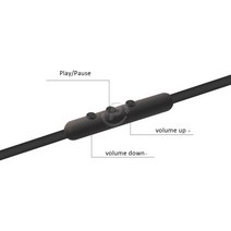 Detachable 3.5mm Coil Cord Inline MIC Remote Audio 케이블 For 마샬l 마샬헤드폰, 3-Button
