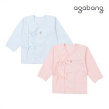 아가방 TC01 레이첼배내저고리(BLUE PINK)_ 01Q117002, 블루／60, 선택옵션:블루／60