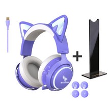 가벼운 헤드셋 귀안아픈헤드셋 가성비헤드셋 flash light glow 귀여운 고양이, 510 pu 7.1 bl 스탠드