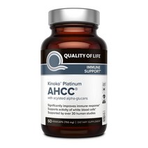 키노코 플래티넘 AHCC 750mg 표고버섯 균사체 60캡슐, 1개, 60정