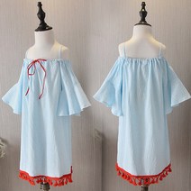 오프숄더테슬롱ops 바캉스 여아 주니어 해외여행 아동원피스전문 화이트드레스