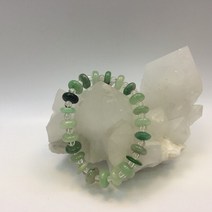 천연 원석 4월탄생석 5월탄생석 원반형 비취 백수정 팔찌