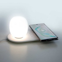UMWHL10 LED 무드 램프 조명 스마트폰 고속 무선 충전기 패드 수면 침실등, 1개
