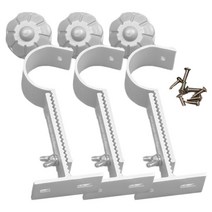 준앤컴파니 철조절브라켓3개1조25mm, 화이트