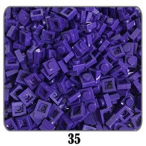 500 개/몫 100G 플레이트 1x1 빌딩 블록 MOC 부품 DIY 픽셀 아트 QR 코드 벽돌 모자이크 키즈 완구 52 색 호환, 35