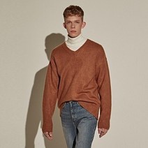 FORMAL V SWEATER/BROWN