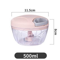 가정용 씽크대 음식물처리기다기능 마늘 그라인딩 다지기 수동 프레스 음식 야채 커터 고기 분쇄기 주, 01 Pink
