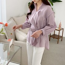 수키 [수키] 허리 리본 블라우스 1094950